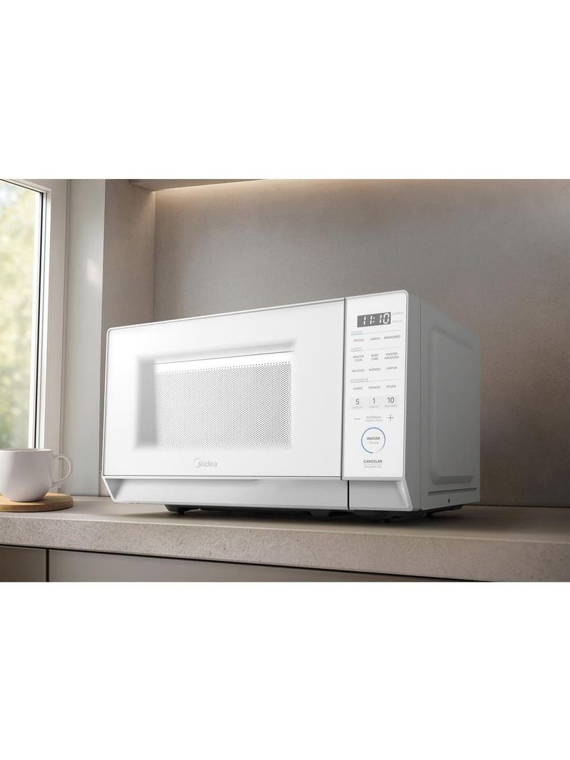 Micro-ondas midea mhp20b mastercook 20l 1050w painel touch branco