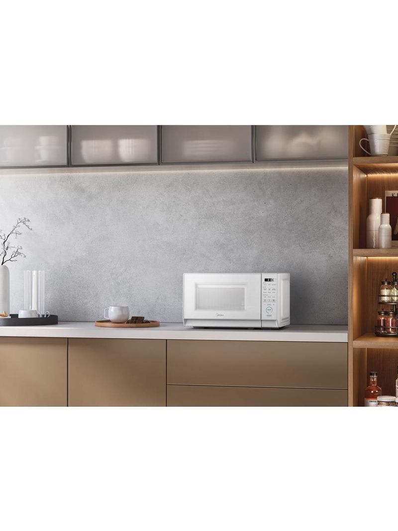 Micro-ondas midea mhp20b mastercook 20l 1050w painel touch branco