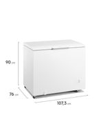 Freezer horizontal electrolux hi330 com tecnologia inverter, pés com rodízio, gás refrigerante r600a e degelo manual branco - 314 litros