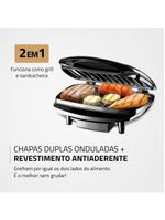 Grill mondial premium max grill g-07 com espátula e bandeja coletora - preto/inox