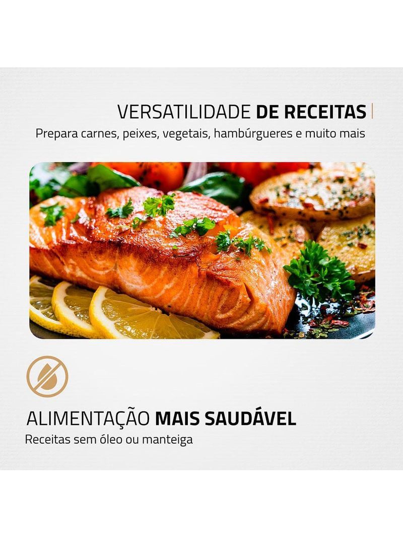 Grill mondial premium max grill g-07 com espátula e bandeja coletora - preto/inox