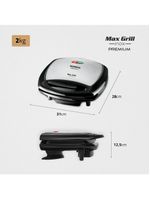 Grill mondial premium max grill g-07 com espátula e bandeja coletora - preto/inox