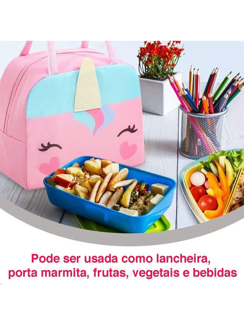 Bolsa Térmica 3d Lorben Lancheira Infantil Porta Marmita Lanche