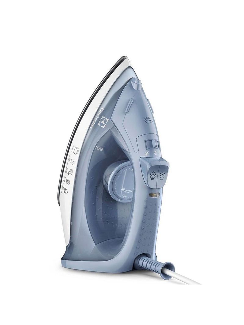 Ferro de passar a seco e vapor electrolux efficient esi10 base antiaderente azul