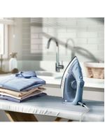 Ferro de passar a seco e vapor electrolux efficient esi10 base antiaderente azul