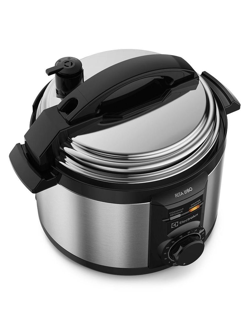 Panela de pressão elétrica electrolux efficient pce15 rita lobo 3l 700w 9 dispositivos segurança inox