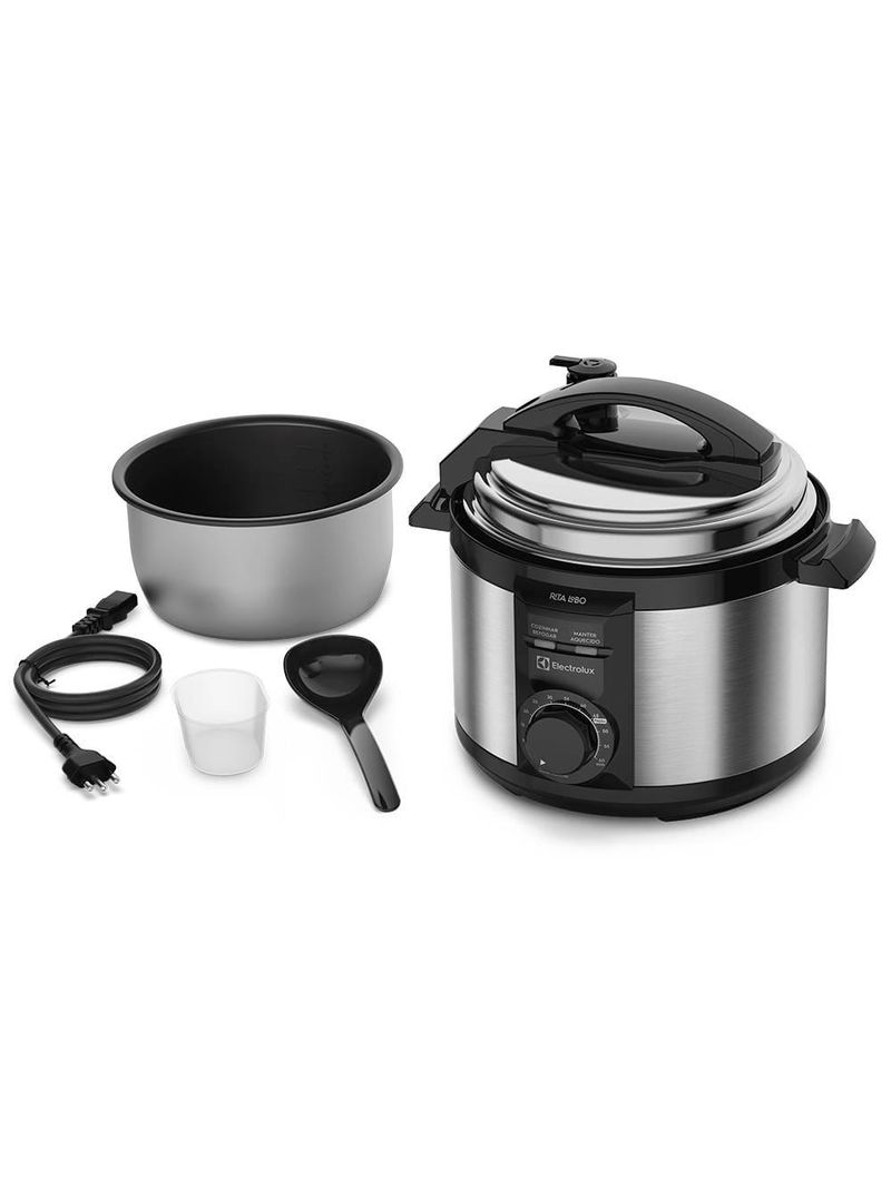 Panela de pressão elétrica electrolux efficient pce15 rita lobo 3l 700w 9 dispositivos segurança inox