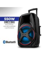 Caixa amplificada mondial cm-550 com bluetooth, usb rádio fm e função tws - 550w