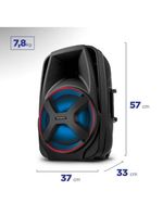 Caixa amplificada mondial cm-550 com bluetooth, usb rádio fm e função tws - 550w