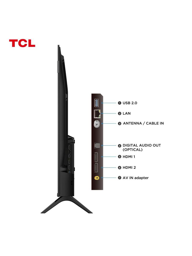 Smart tv 32” fhd tcl 32s5k qled dolby audio google tv