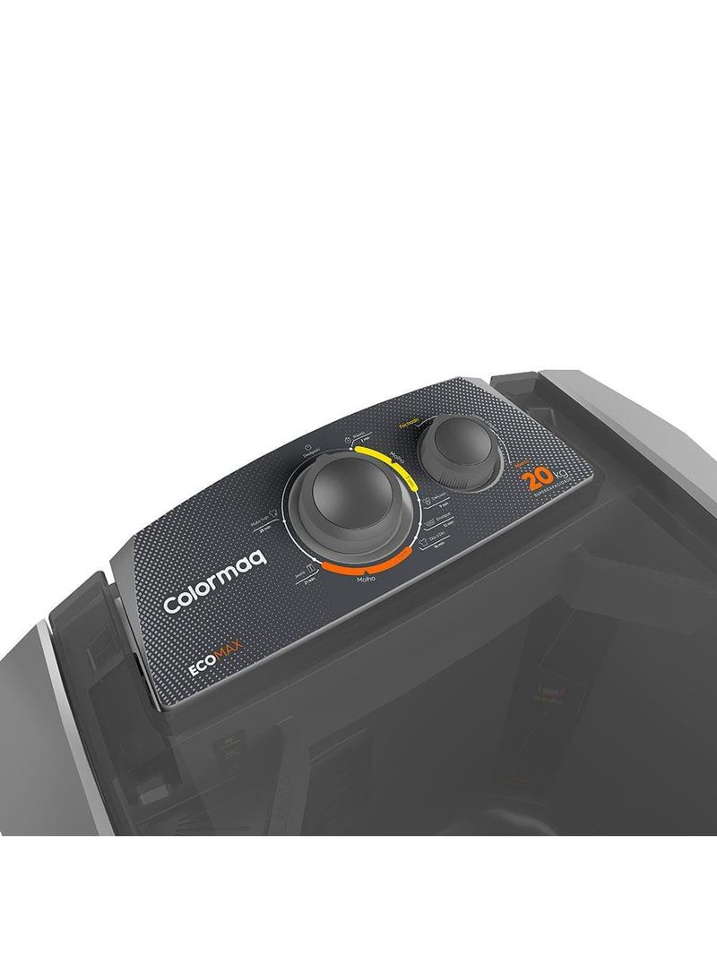 Tanquinho de Roupas Semiautomático Colormaq LCS20 – Prata | 20,1kg | 6 Programas de Lavagem | Reúso de Água