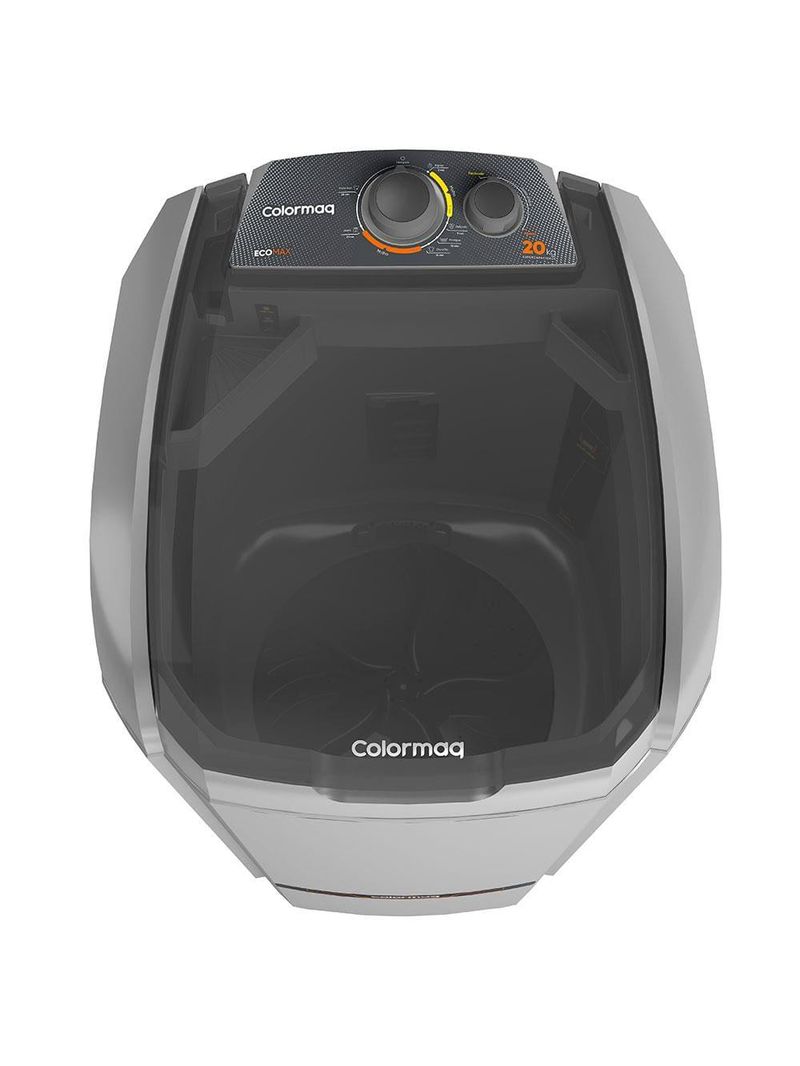 Tanquinho de Roupas Semiautomático Colormaq LCS20 – Prata | 20,1kg | 6 Programas de Lavagem | Reúso de Água