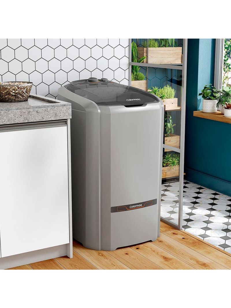 Tanquinho de Roupas Semiautomático Colormaq LCS20 – Prata | 20,1kg | 6 Programas de Lavagem | Reúso de Água