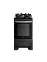 Fogão 4 bocas dako supreme glass com mesa de vidro e acendimento automático preto - bivolt