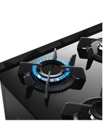 Fogão 4 bocas dako supreme glass com mesa de vidro e acendimento automático preto - bivolt