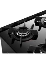 Fogão 4 bocas dako supreme glass com mesa de vidro e acendimento automático preto - bivolt