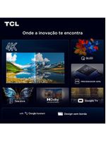 Smart tv tcl 50" 4k qled uhd 50p7k google tv 60hz processador aipq preta