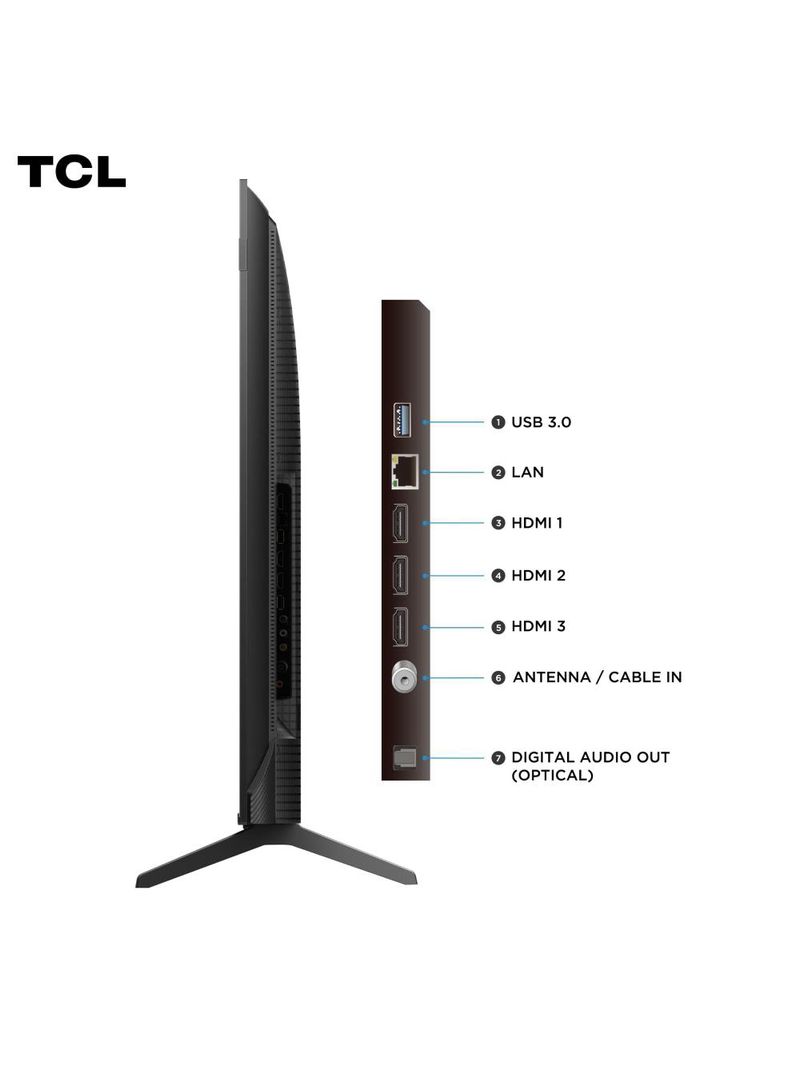 Smart tv tcl 50" 4k qled uhd 50p7k google tv 60hz processador aipq preta