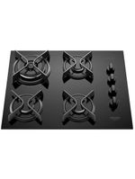 Cooktop a gás 4 bocas dako supreme com queimador tripla chama preto – bivolt