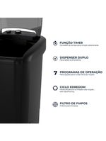 Lavadora de roupas britânia blt22p semi automática 22kg preta