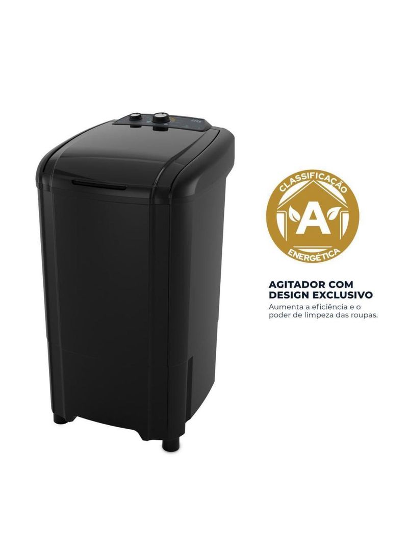 Lavadora de roupas britânia blt22p semi automática 22kg preta