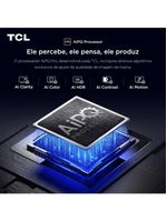 Smart tv 65” tcl qled 4k ultra hd 65p7k com sistema operacional google tv, hdr10+, hdmi 21, chromecast built-in, dolby vision e atmos