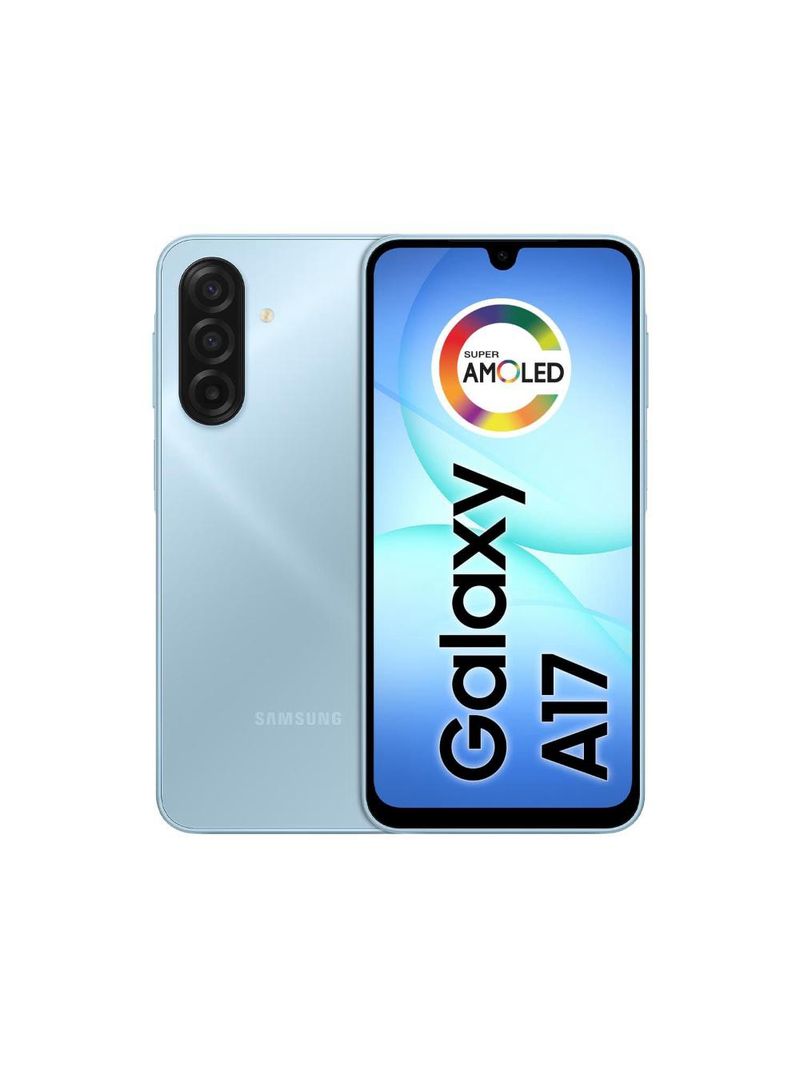 Celular samsung galaxy a17 4g tela 67" 256gb super amoled câmera tripla 50mp azul