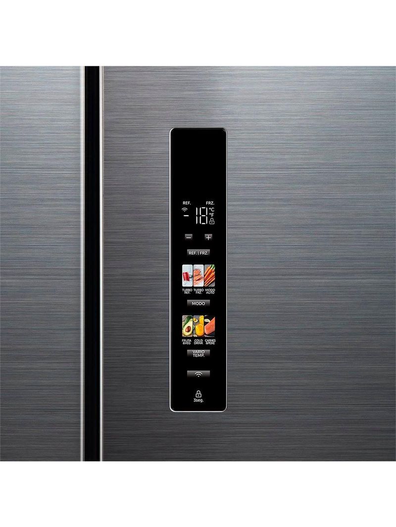 Geladeira midea french door frost free md-rf691fgd463 com tecnologia inverter smart bivolt inox - 474l