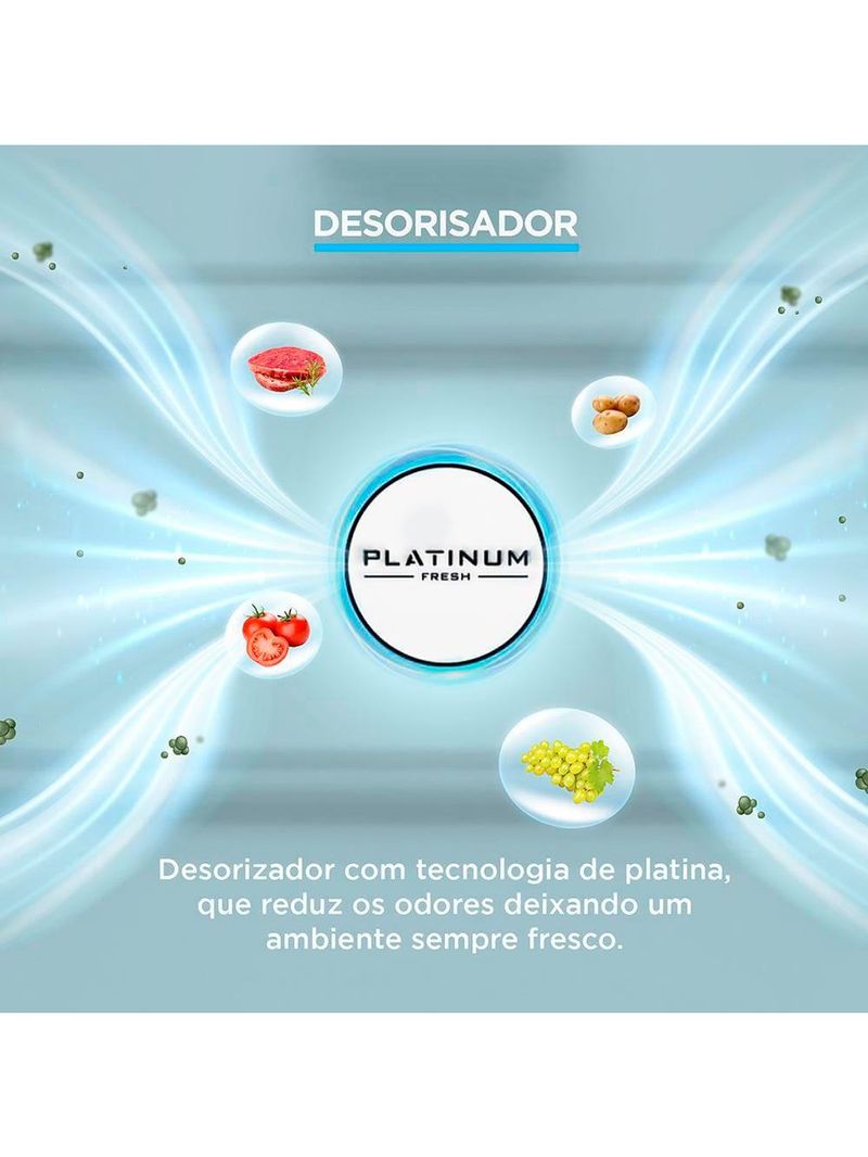 Geladeira midea french door frost free md-rf691fgd463 com tecnologia inverter smart bivolt inox - 474l