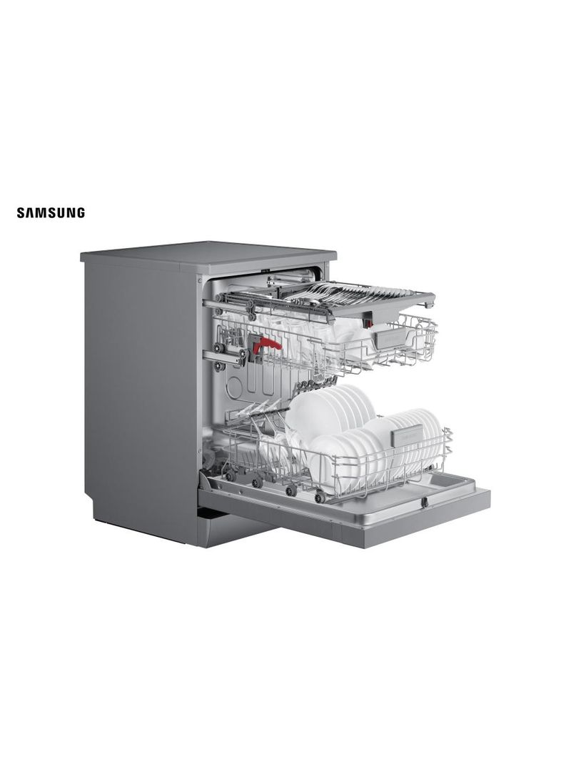 Lava-louças samsung inox com 14 serviços, limpeza silenciosa e display led - 220v