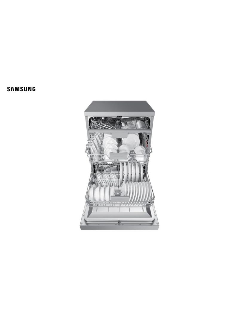 Lava-louças samsung inox com 14 serviços, limpeza silenciosa e display led - 220v