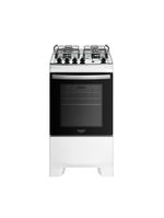 Fogão 4 bocas dako supreme com mesa em inox e acendimento automático branco – bivolt