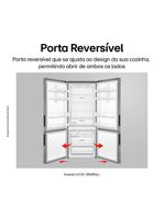 Geladeira lg frost free inverse conectividade inteligente inox look - 451l
