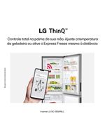 Geladeira lg frost free inverse conectividade inteligente inox look - 451l