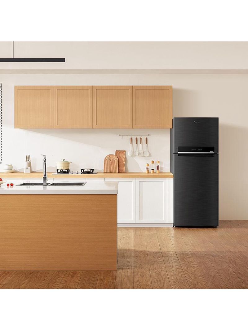 Geladeira midea frost free duplex md-rt611evkdx3, 473 litros preta com tecnologia inverter e painel touch – flexi-volt