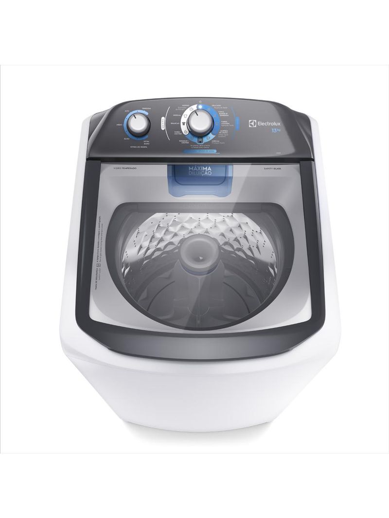 Máquina de Lavar Electrolux LDA13 Efficient – Branca | 13kg | Duplo Dispenser | Máxima Diluição | Cesto Inox