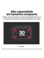 Forno micro-ondas lg ms3094nra com visual neochef e limpa fácil – espelhado