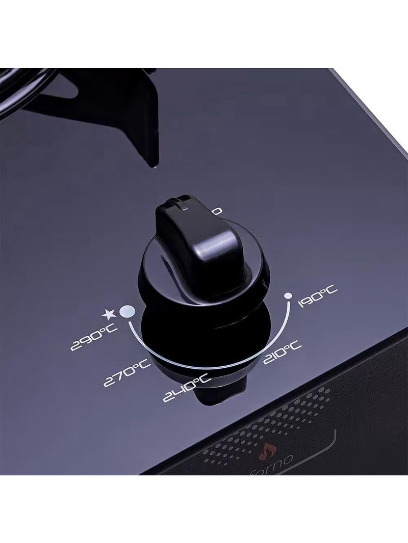 Fogão atlas 5 bocas mônaco top glass com mesa de vidro e acendimento automático bivolt – preto