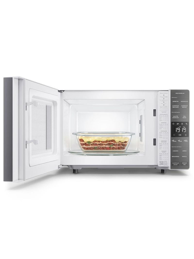 Micro-ondas electrolux efficient me23b função manter aquecido desidratar branco 23l