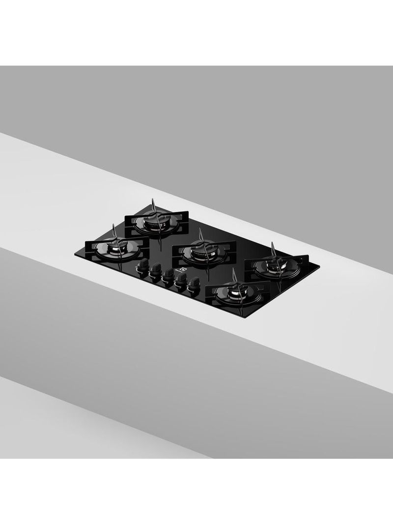 Cooktop 5 bocas electrolux ke5gr efficient mesa de vidro grade de aço fosco bivolt