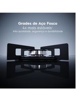 Cooktop 5 bocas electrolux ke5gr efficient mesa de vidro grade de aço fosco bivolt