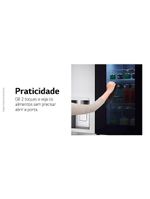 Geladeira lg frost free 598l side by side inverter gc-x257csh tecnologia instaview e uvnano aço escovado