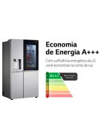 Geladeira lg frost free 598l side by side inverter gc-x257csh tecnologia instaview e uvnano aço escovado
