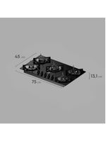 Cooktop 5 bocas electrolux ke5gt chama tripla mesa de vidro grade de aço fosco bivolt