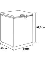 Freezer horizontal consul cha31fb pés com rodízio, 6 níveis de temperatura e degelo manual - 309l