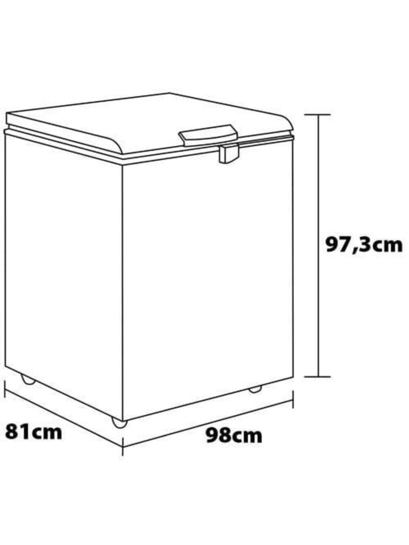 Freezer horizontal consul cha31fb pés com rodízio, 6 níveis de temperatura e degelo manual - 309l