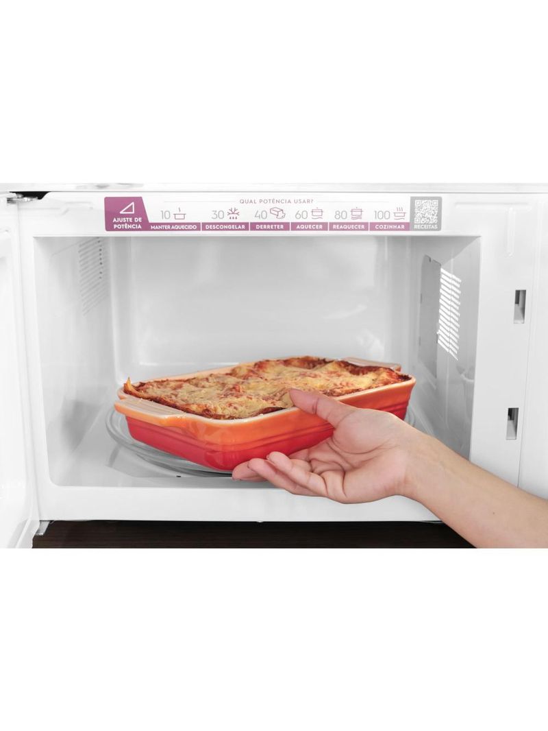Micro-ondas electrolux meo44 34l função tira odor branco