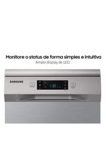 Lava-louças samsung dw50c6070fs/az 10 serviços com display de led 110v – inox