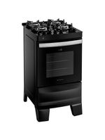Fogão atlas 4 bocas agile up glass com mesa de vidro e acendimento automático bivolt - preto
