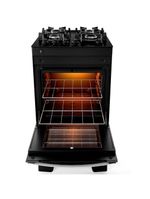 Fogão atlas 4 bocas agile up glass com mesa de vidro e acendimento automático bivolt - preto